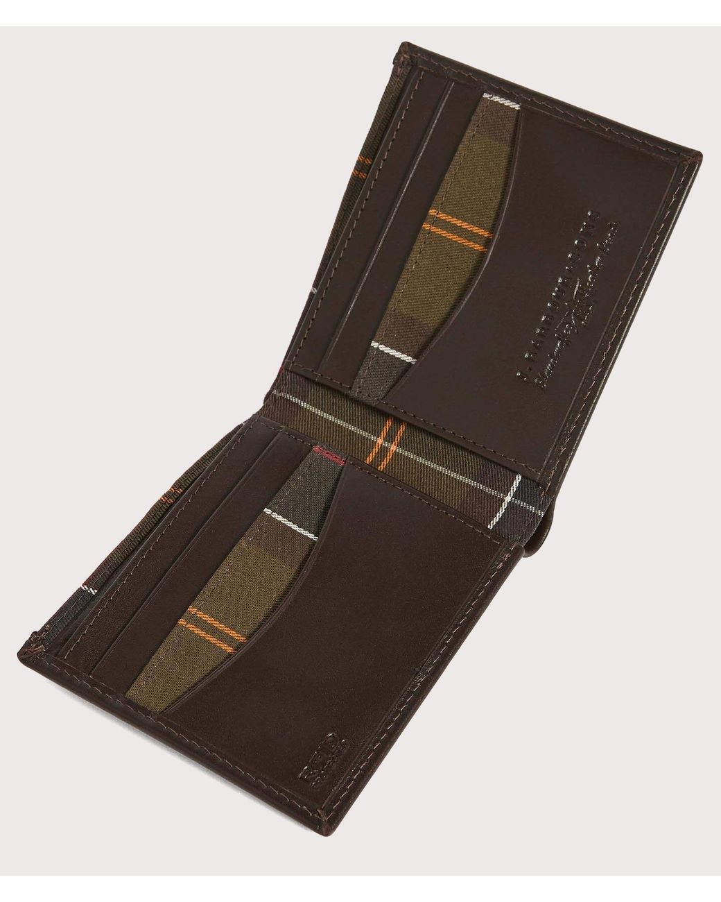 Barbour Brown Brodick Billfold Wallet for men