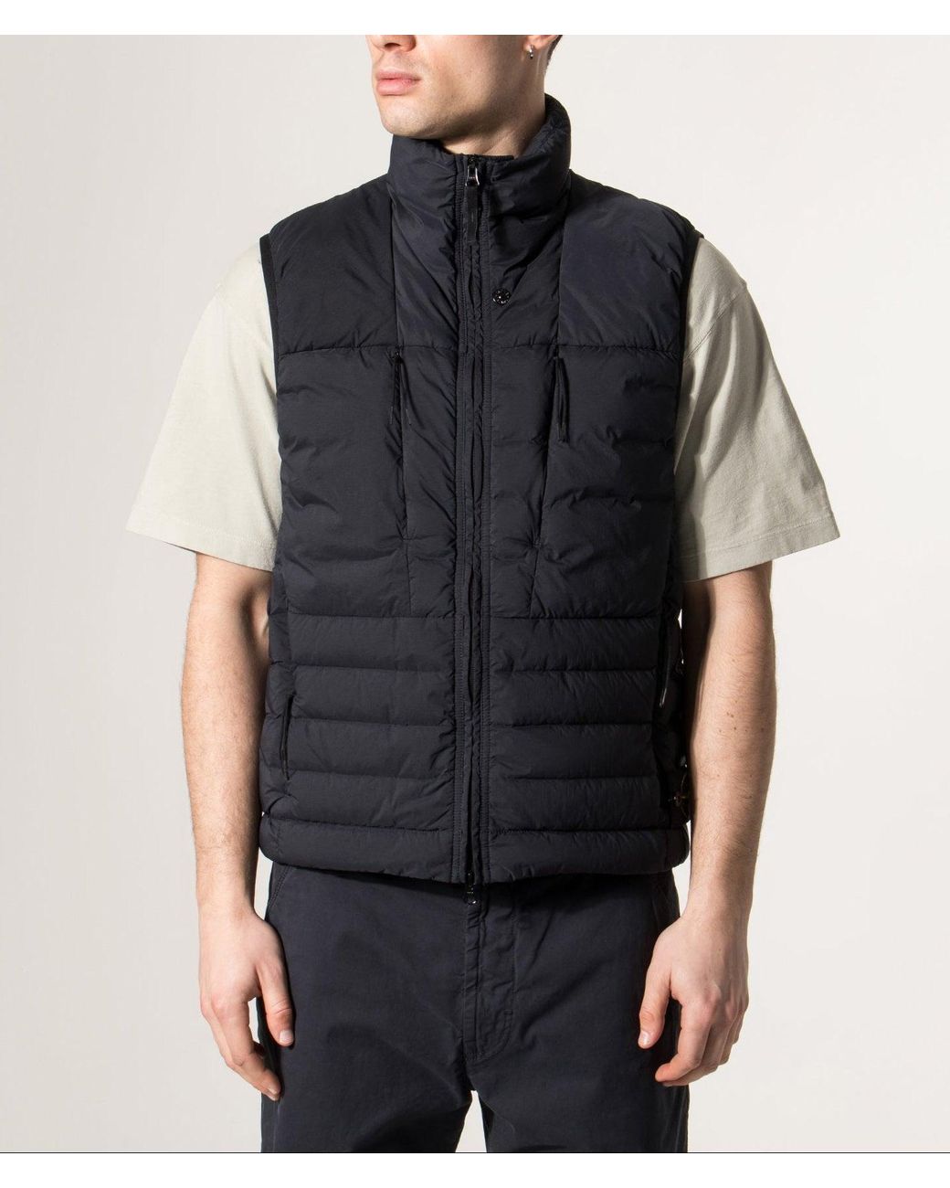Stone Island Blue Seamless Tunnel Nylon Down-Tc Vest for men