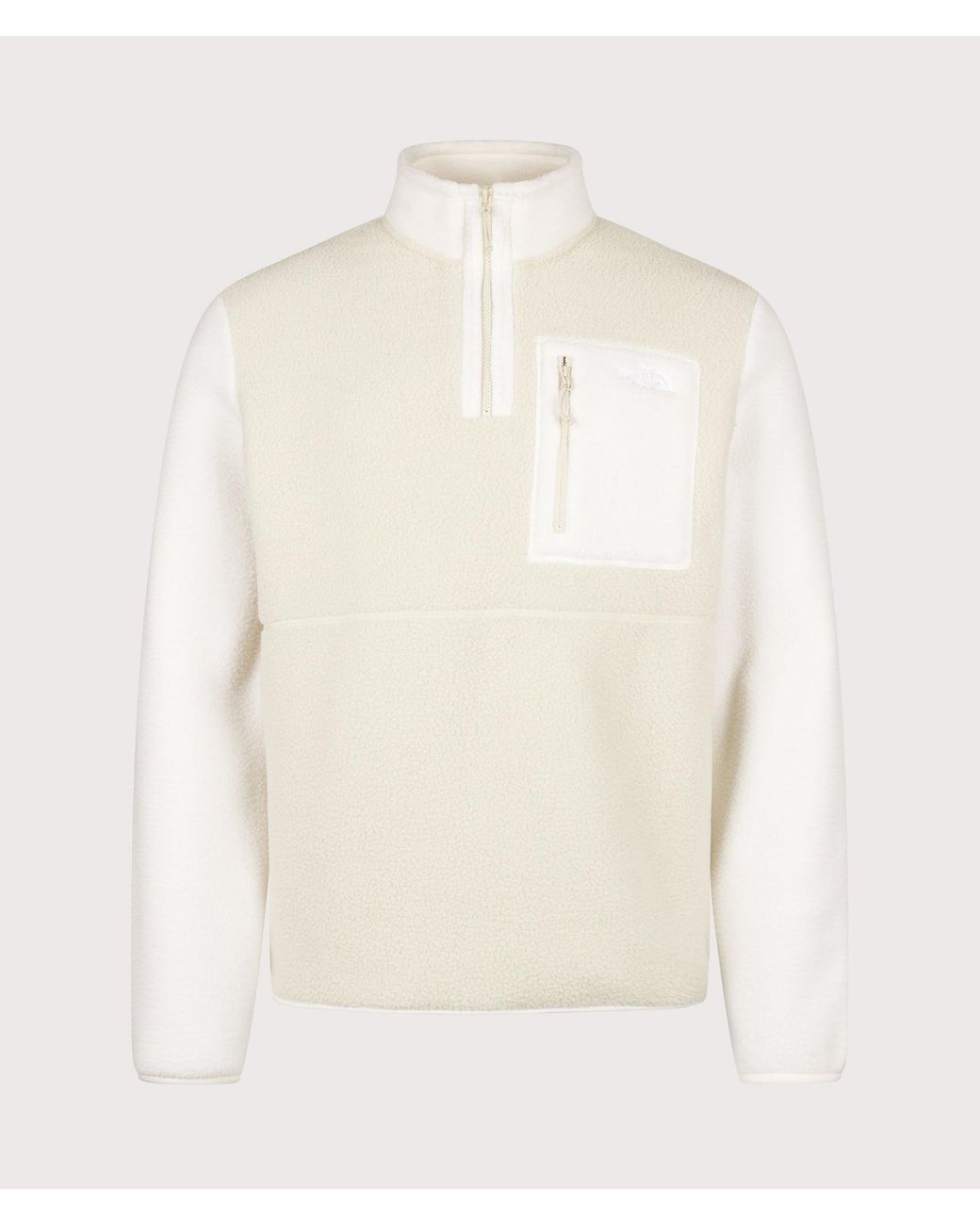 The North Face White Regular Fit Yumiori Quarter Zip Fleece for men