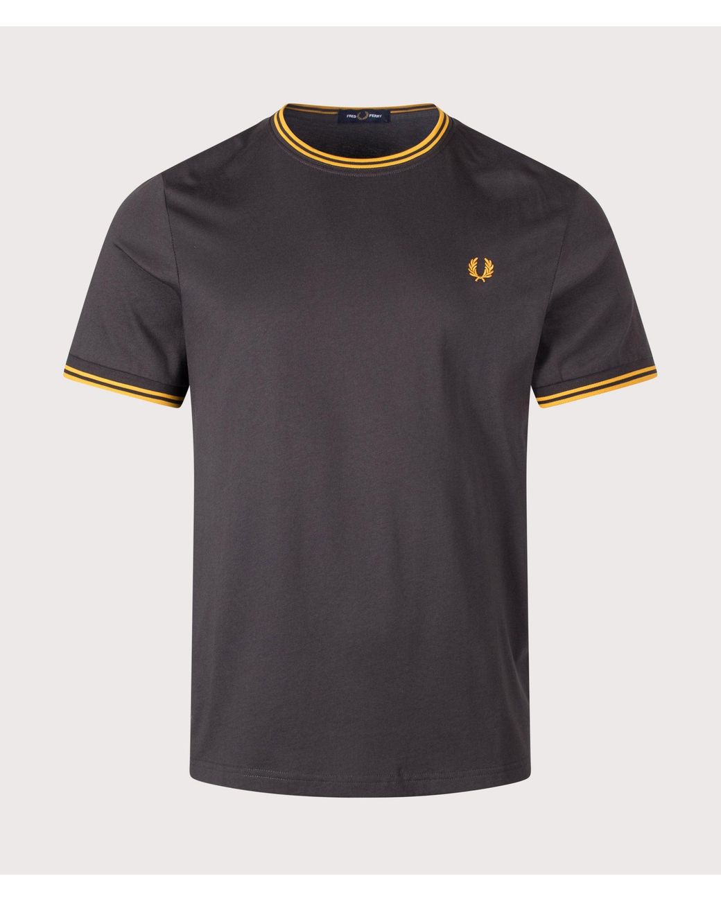 Fred Perry Black Regular Fit Twin Tipped T-Shirt for men