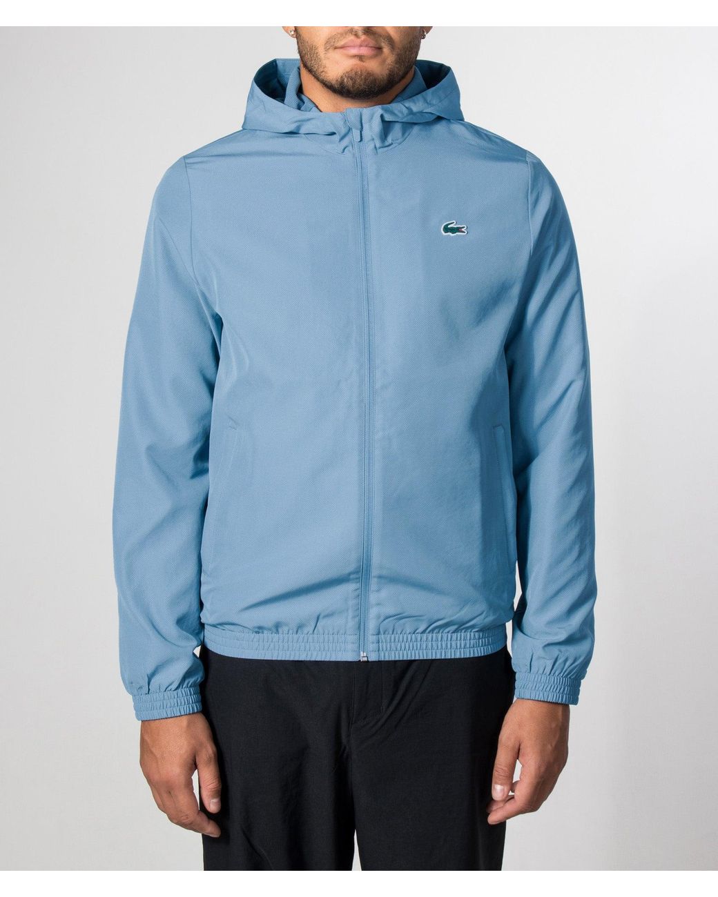 Lacoste Blue Regular Fit Water-Repellent Sport Track Jacket for men