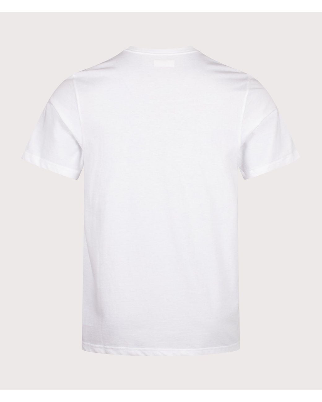 Columbia White Regular Fit Csc Basic T-Shirt for men