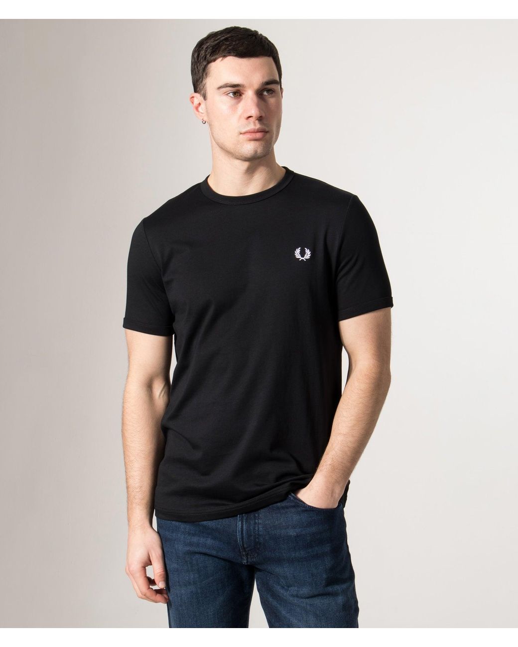 Fred Perry Black Ringer T-shirt for men
