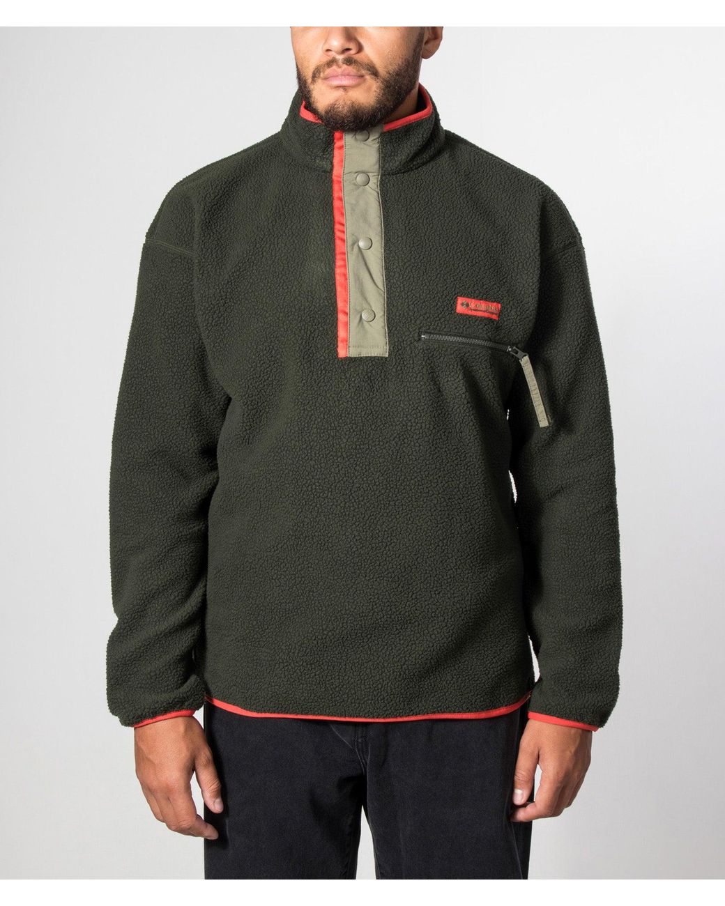 Columbia Green Regular Fit Helvetia Ii Half Snap Fleece for men