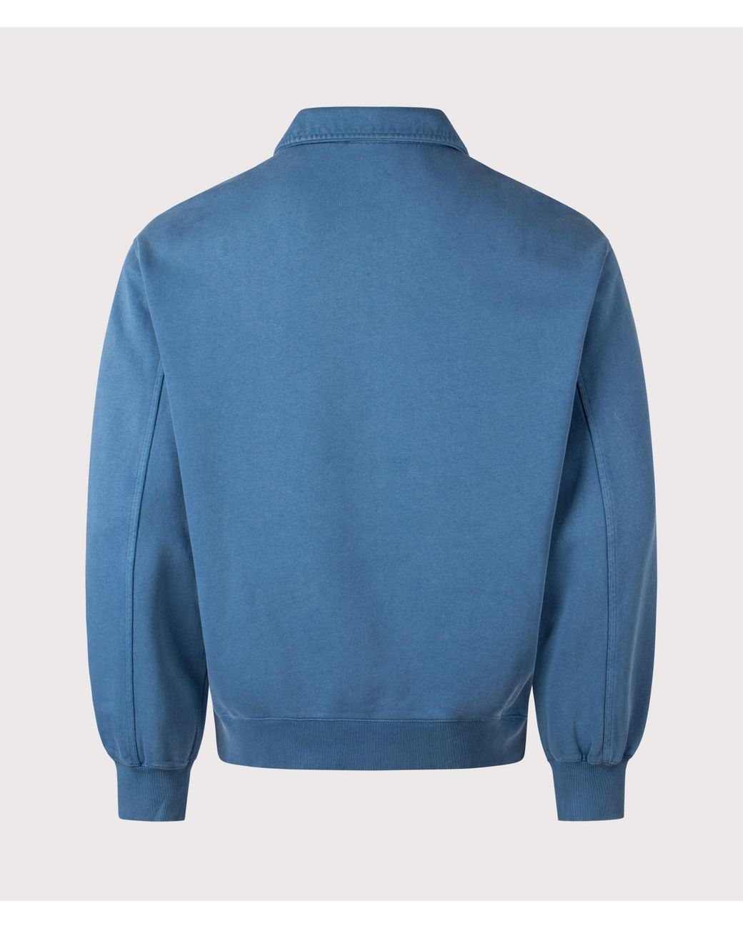 Carhartt Blue Balloon Fit Half Zip Detroit Sweatshirt for men
