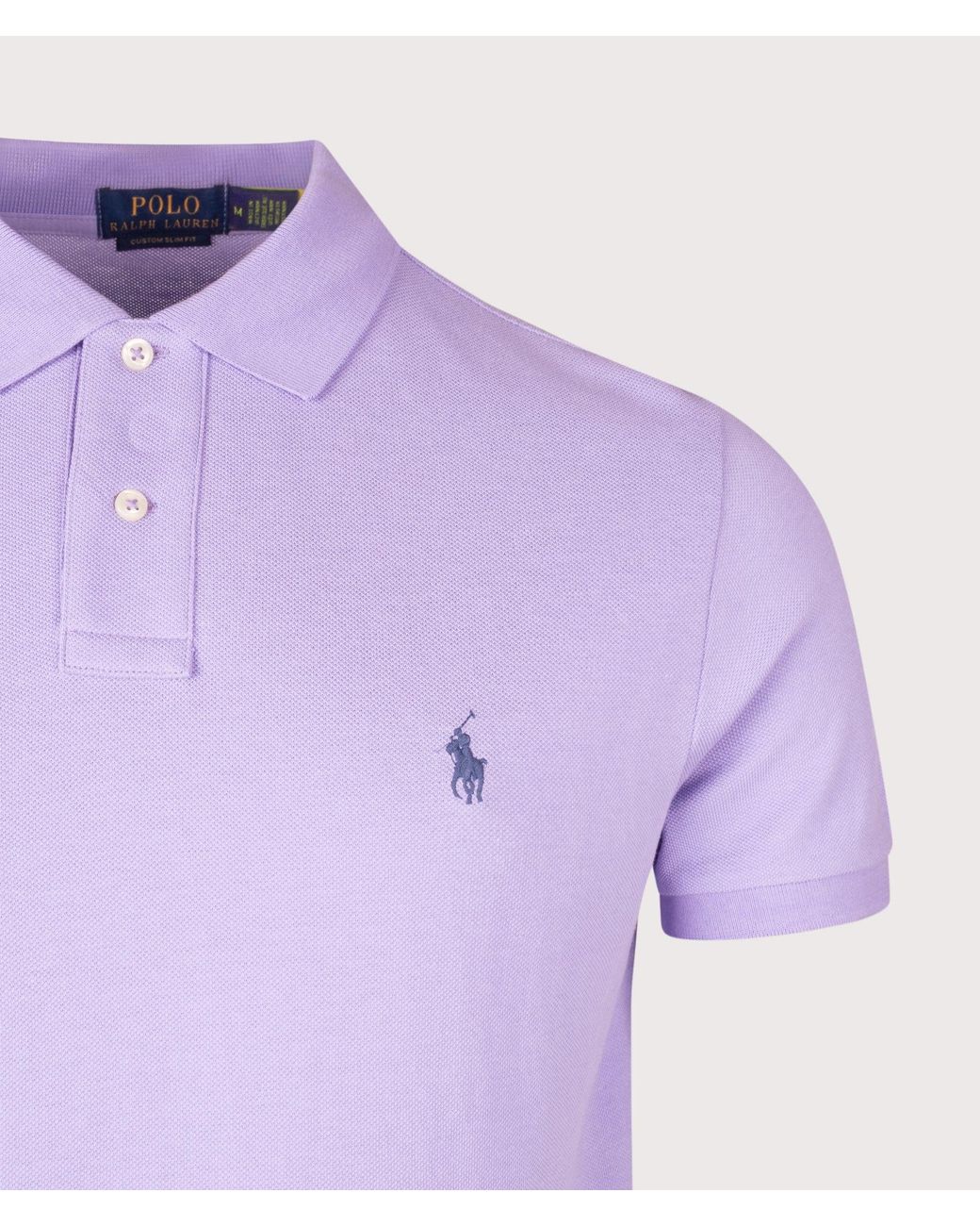 Polo Ralph Lauren Purple Custom Slim Fit Mesh Polo Shirt for men