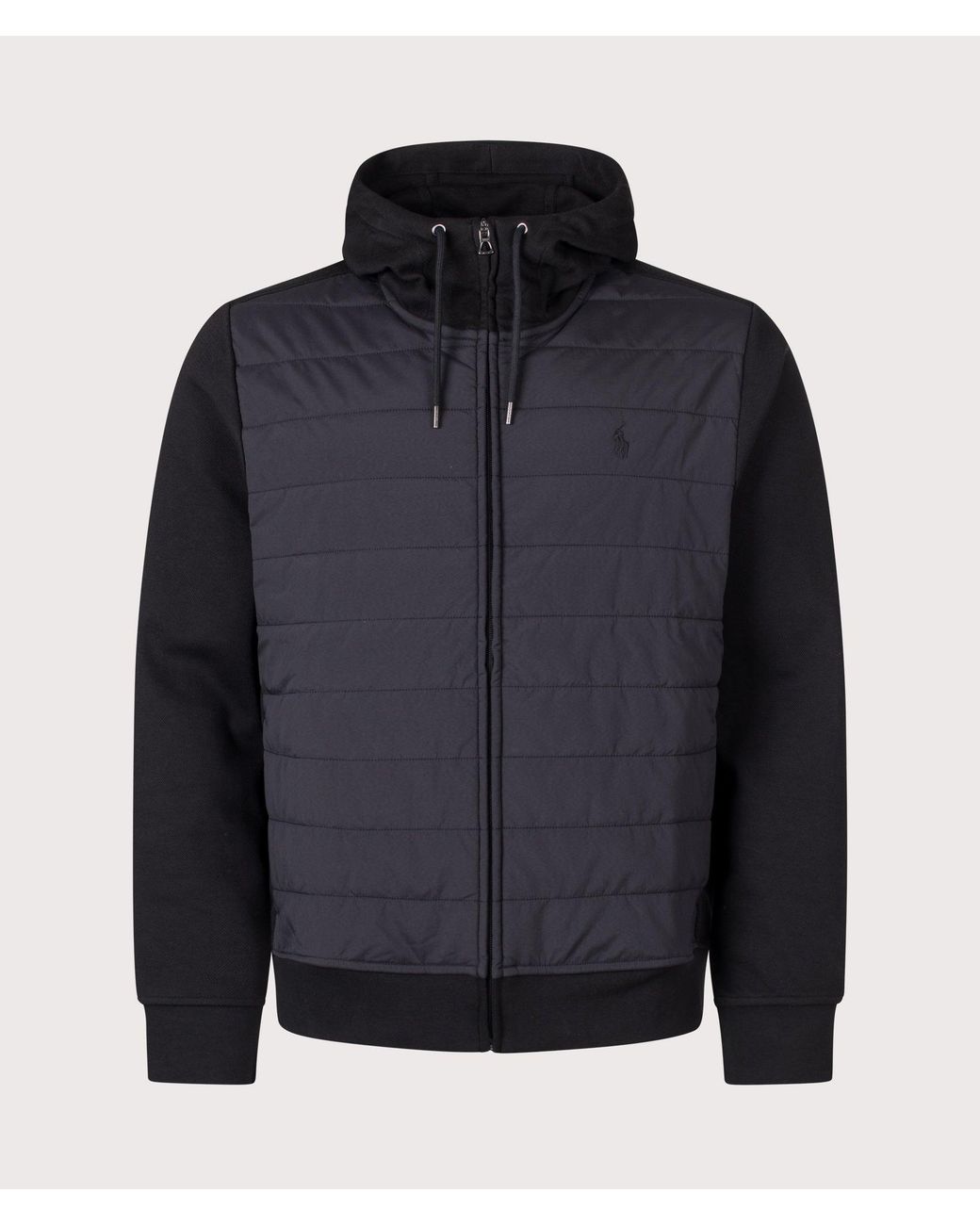 Polo Ralph Lauren Blue Double Knit Jacquard Zip Through Hoodie for men