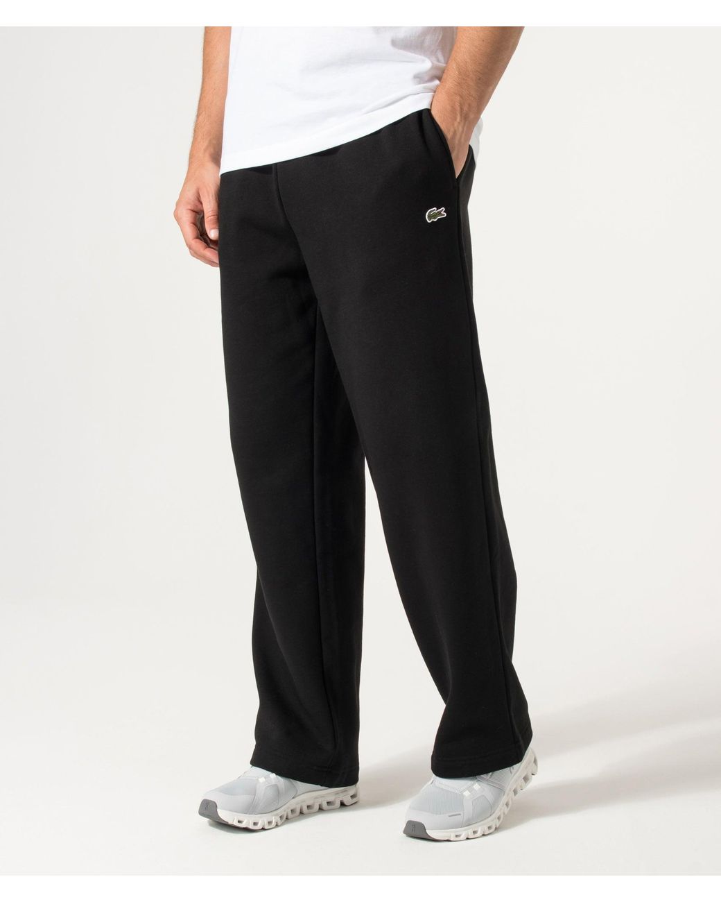 Lacoste Black Relaxed Fit Tracksuit Pants for men