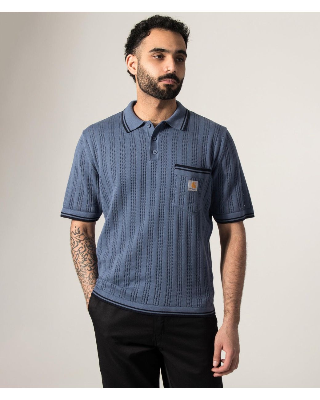 Carhartt Blue Ramsey Polo Shirt for men