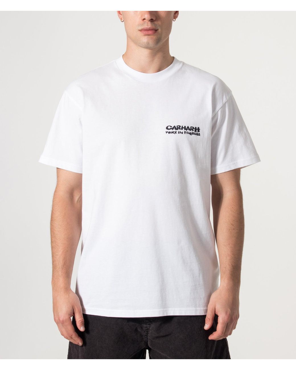 Carhartt White Loose Fit Cubist T-Shirt for men