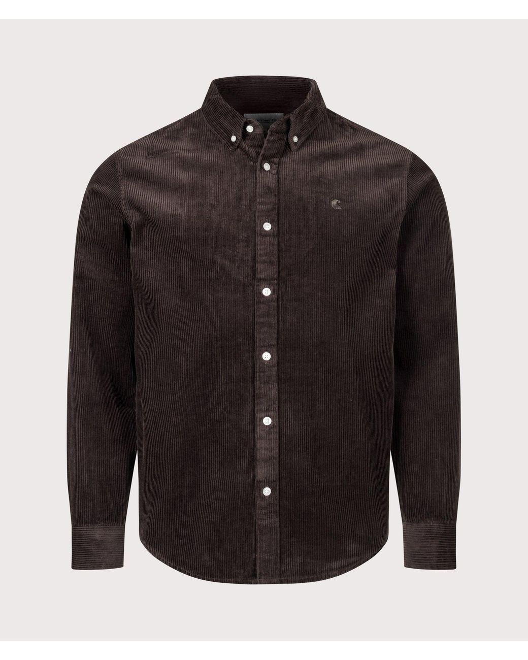 Carhartt Black Regular Fit Madison Cord Shirt for men