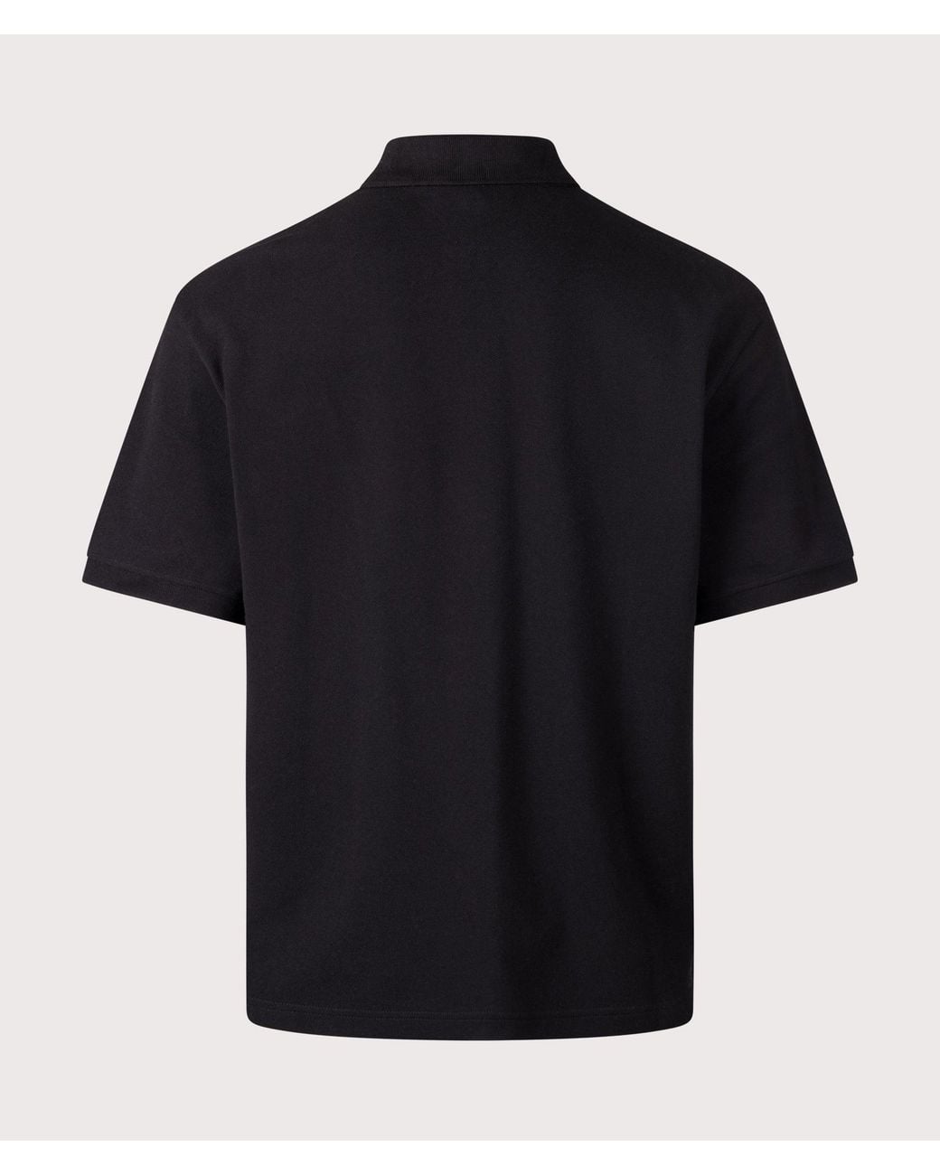 Stone Island Black Regular Fit 50/2 Organic Pique Polo Shirt for men