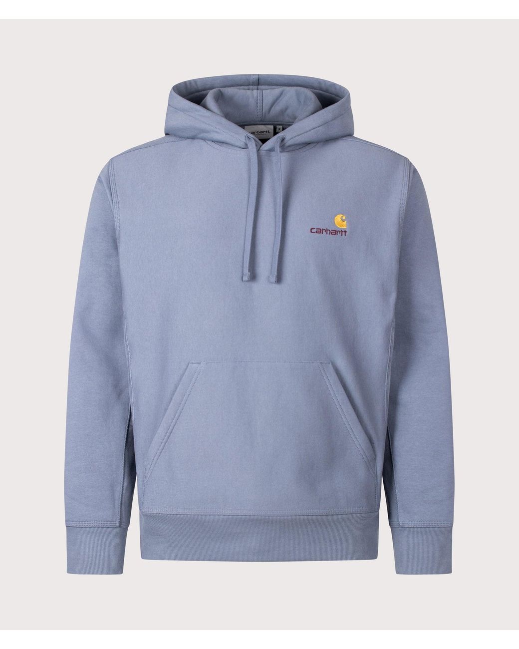 Carhartt Blue Loose Fit American Script Hoodie for men