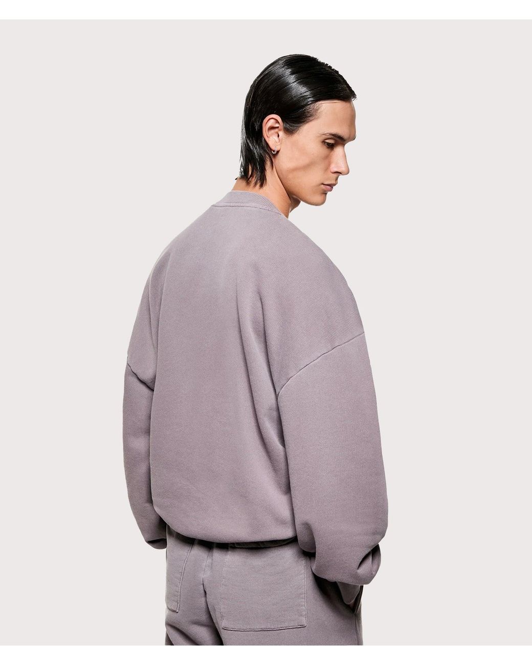 MKI Miyuki-Zoku Purple Oversized Uniform Crewneck Sweatshirt for men
