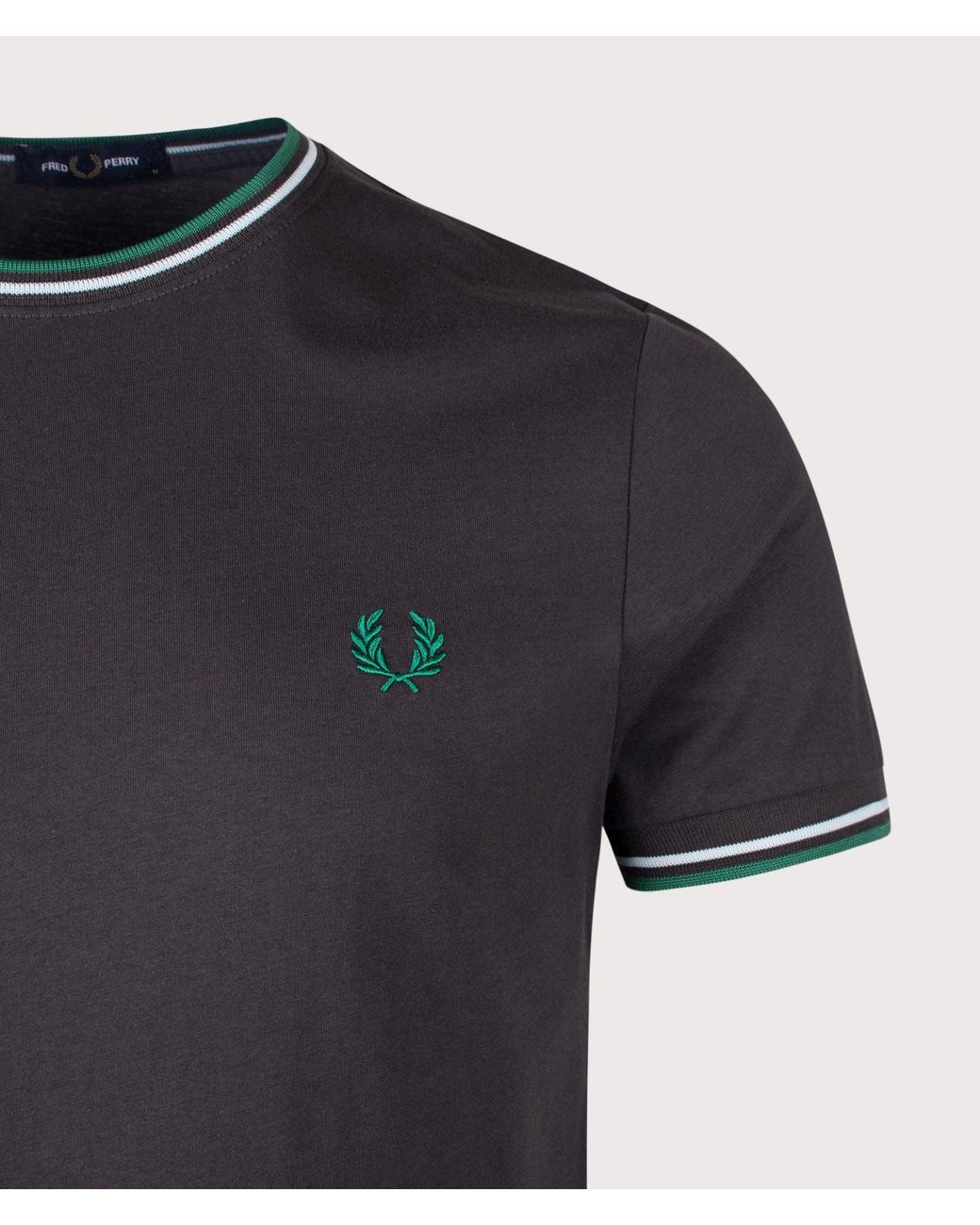 Fred Perry Black Regular Fit Twin Tipped T-Shirt for men