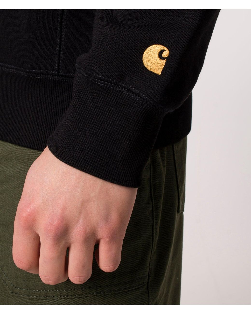 Carhartt Blue Regular Fit Chase Hoodie for men