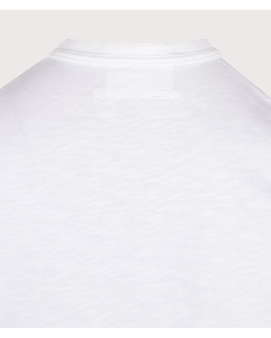 MKI Miyuki-Zoku White Relaxed Fit 220 Gsm Slub Long Sleeve T-Shirt for men