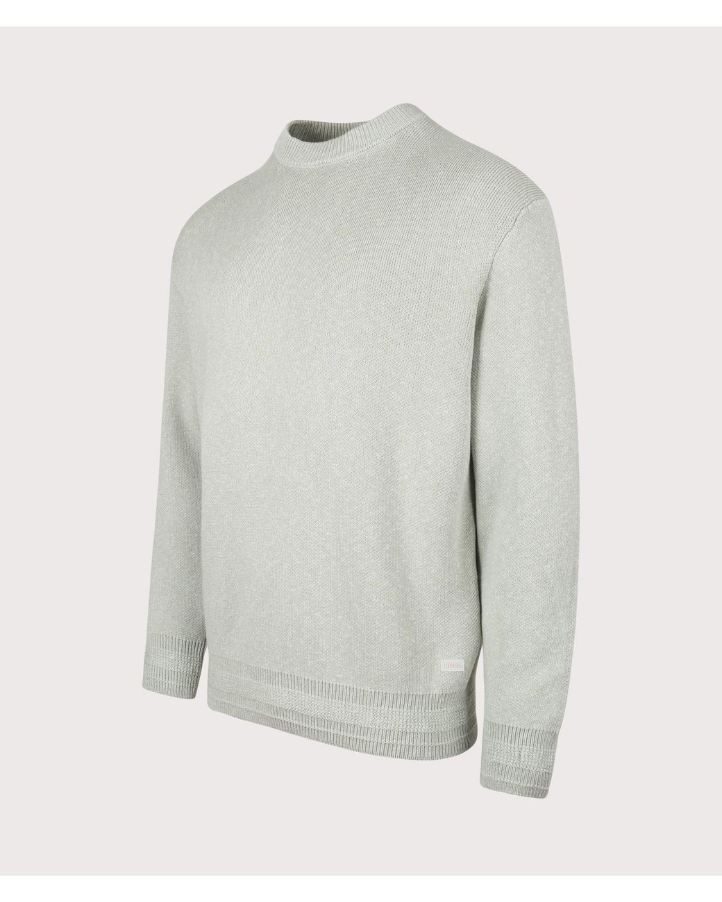 Boss Gray Regular Fit Kokoage Knitted Jumper for men