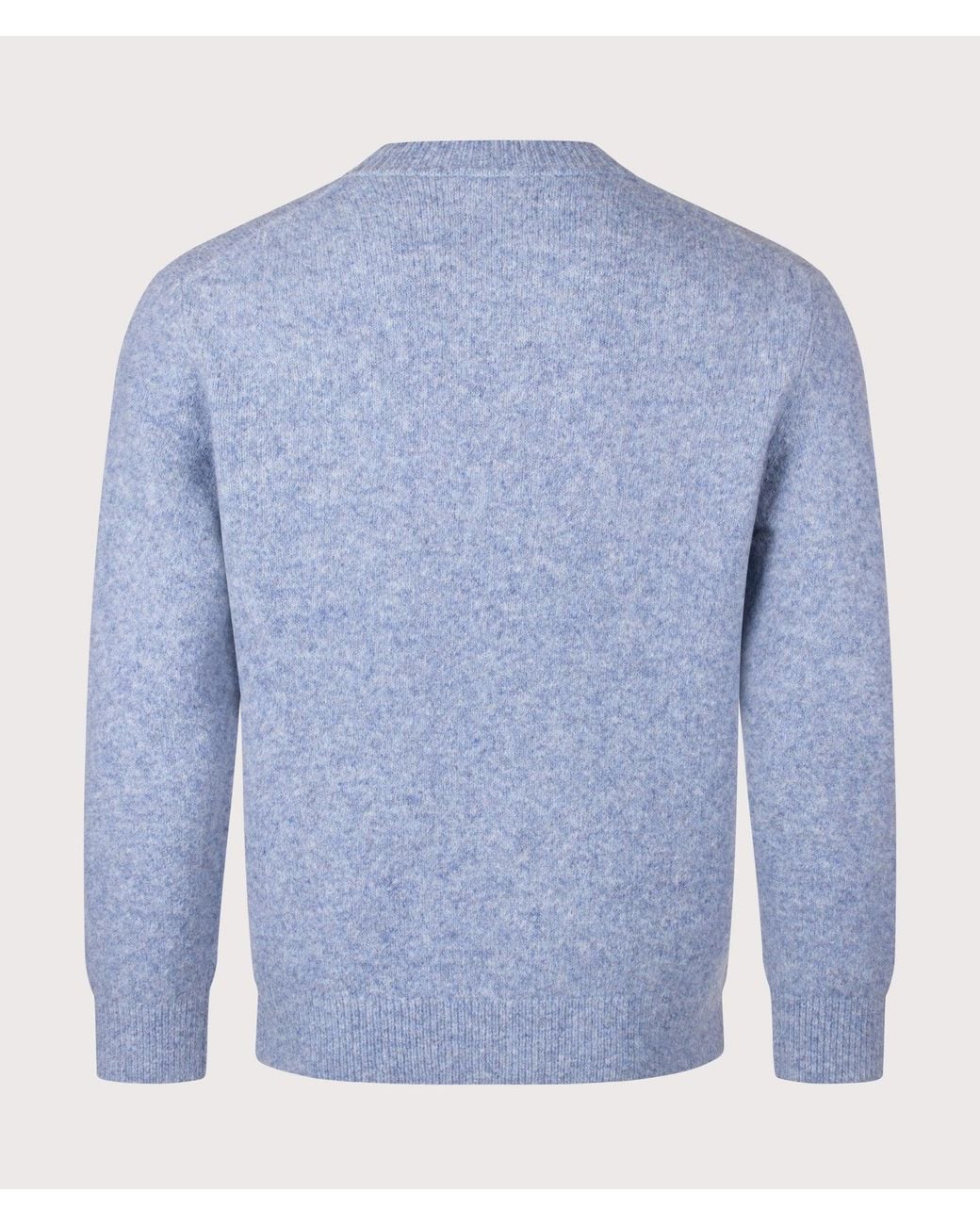 Wax London Blue Relaxed Fit Wilde Crewneck Jumper for men