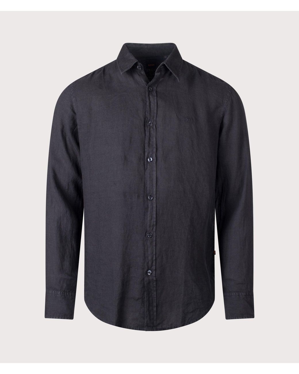 Boss Blue Regular Fit Linen Shirt for men