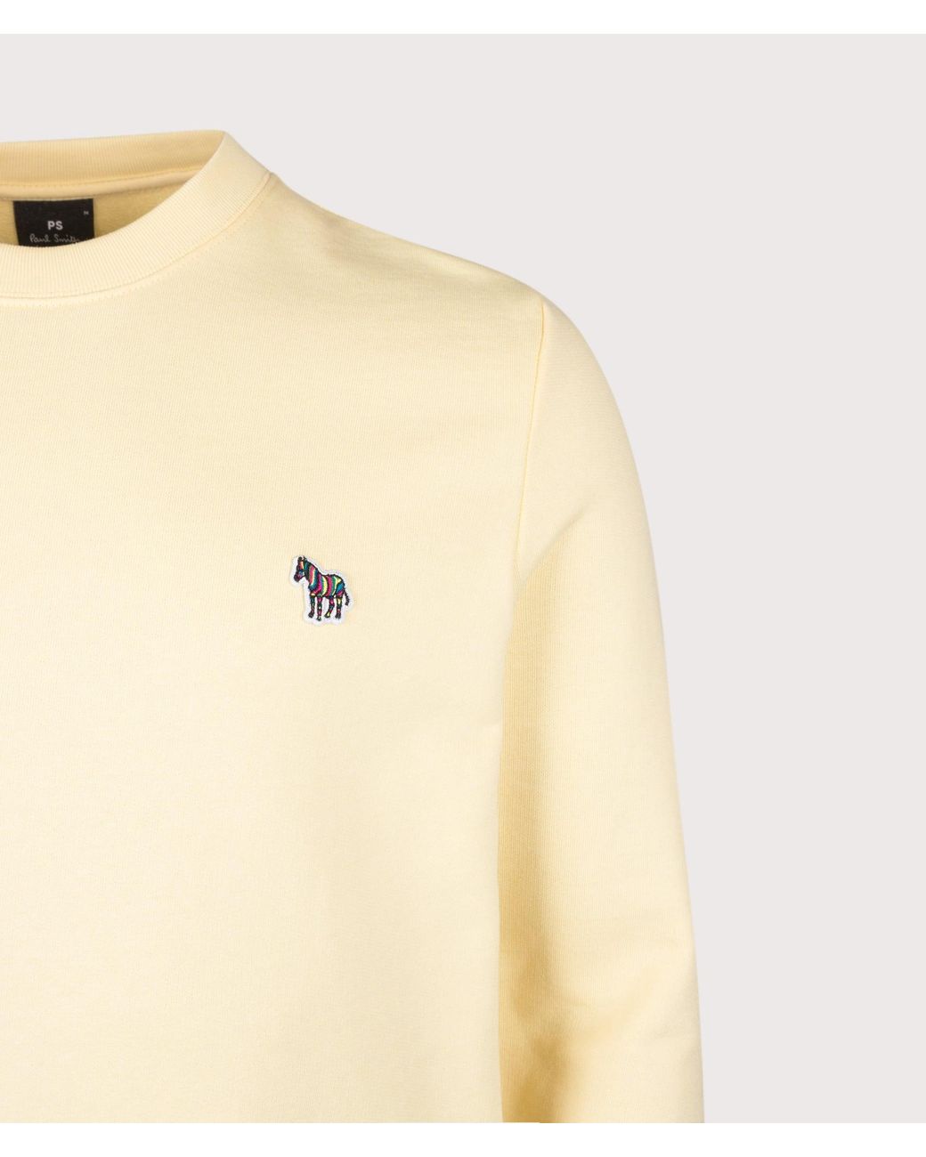 Paul Smith Natural Regular Fit Organic Cotton Zebra Logo Sweatshirt for men