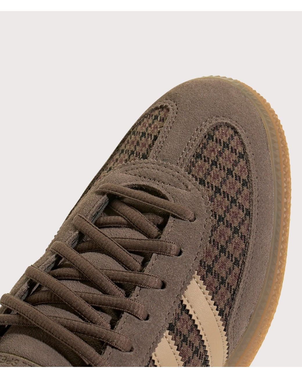 Adidas Originals Brown Houndstooth Handball Spezial Trainers for men