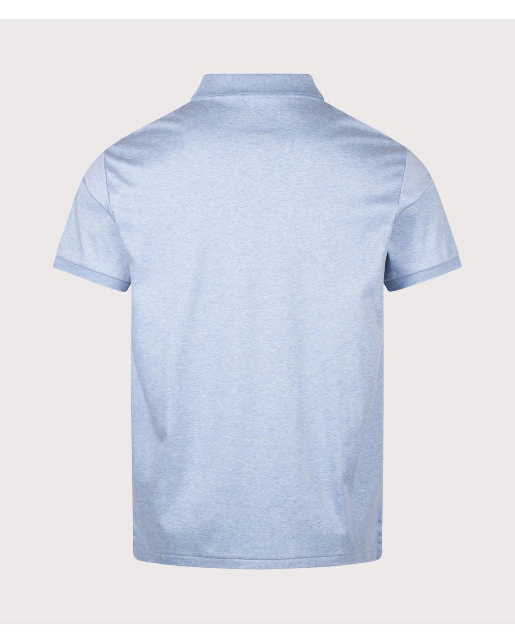 Polo Ralph Lauren Blue Custom Slim Fit Soft Cotton Polo Shirt for men
