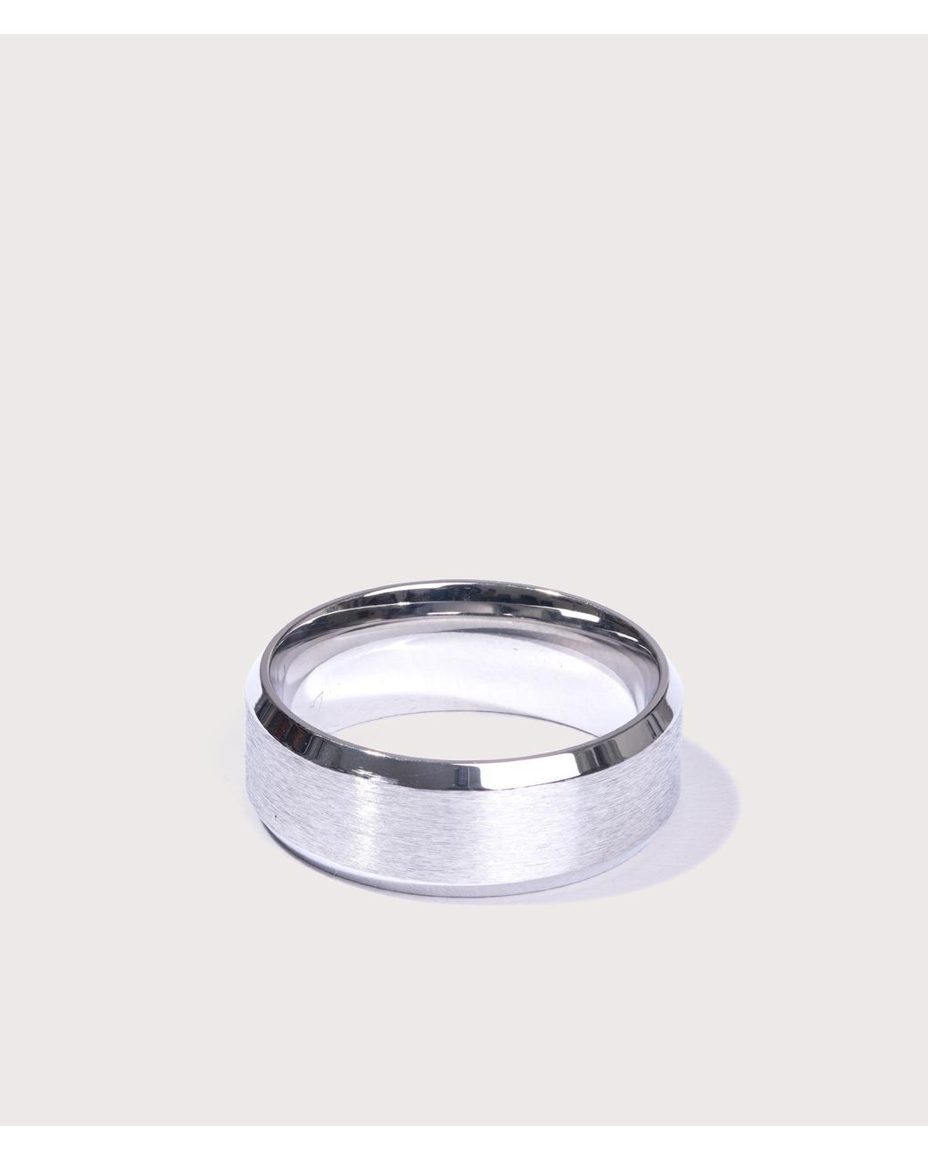 Mysterious Jeweller Gray Stainless Steel Band Ring for men