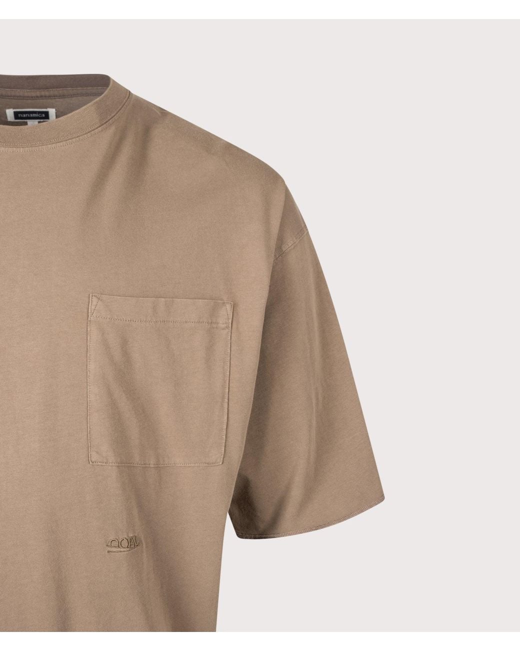 Nanamica Natural Oversized Fit Ooal Pocket T-Shirt for men