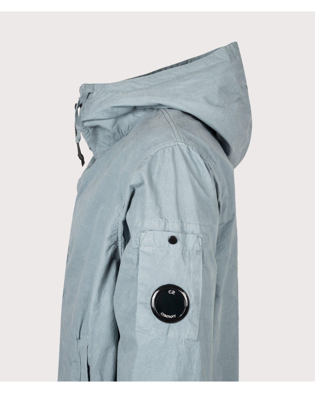 C P Company Blue Micro-Reps Hooded Lens Jacket for men
