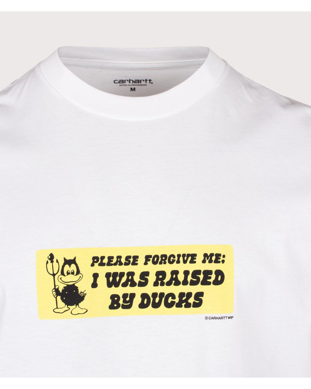 Carhartt White Loose Fit Bumper Stickers T-Shirt for men