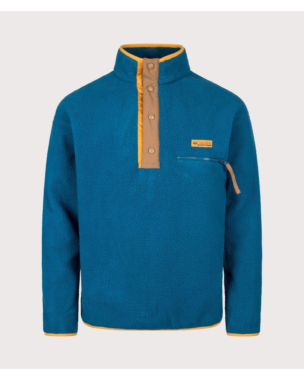 Columbia Blue Regular Fit Helvetia Ii Half Snap Fleece for men
