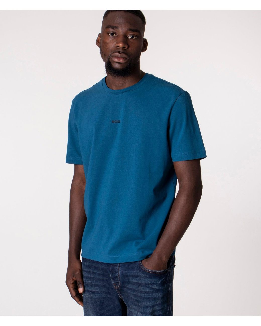 Boss Blue Relaxed Fit Tchup T-Shirt for men