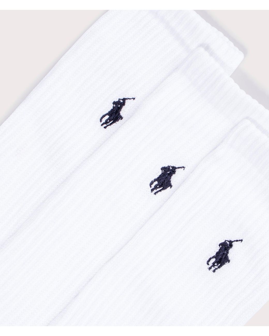 Polo Ralph Lauren White Three Pack Of Stretch Crew Socks for men