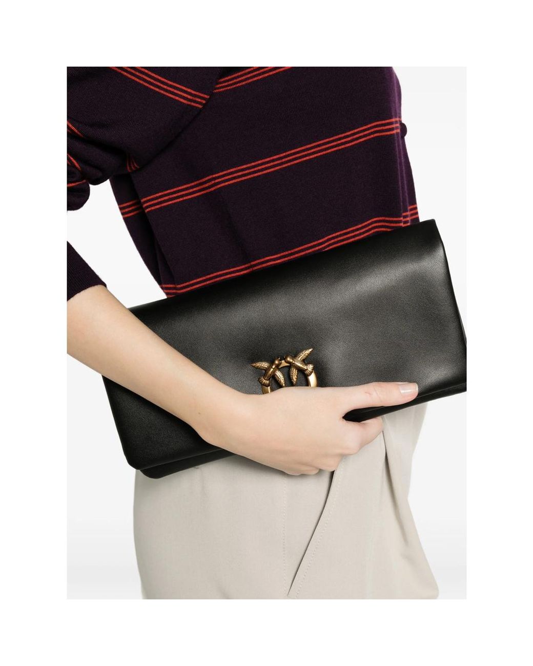 Pinko Black Studded Tote Bag