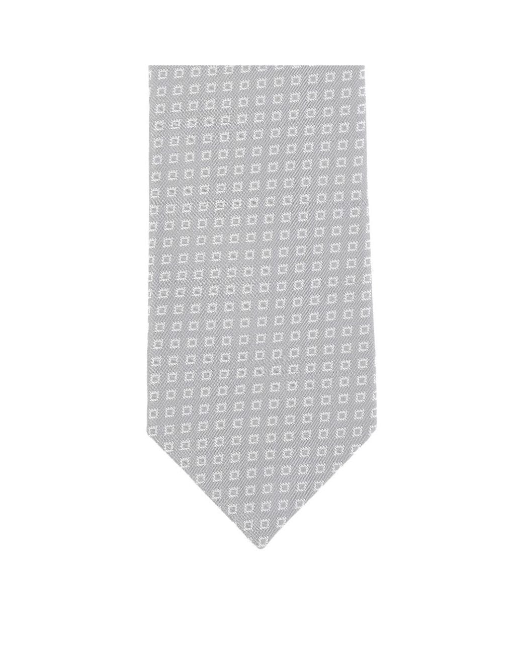 Barba Napoli White Patterned Tie for men