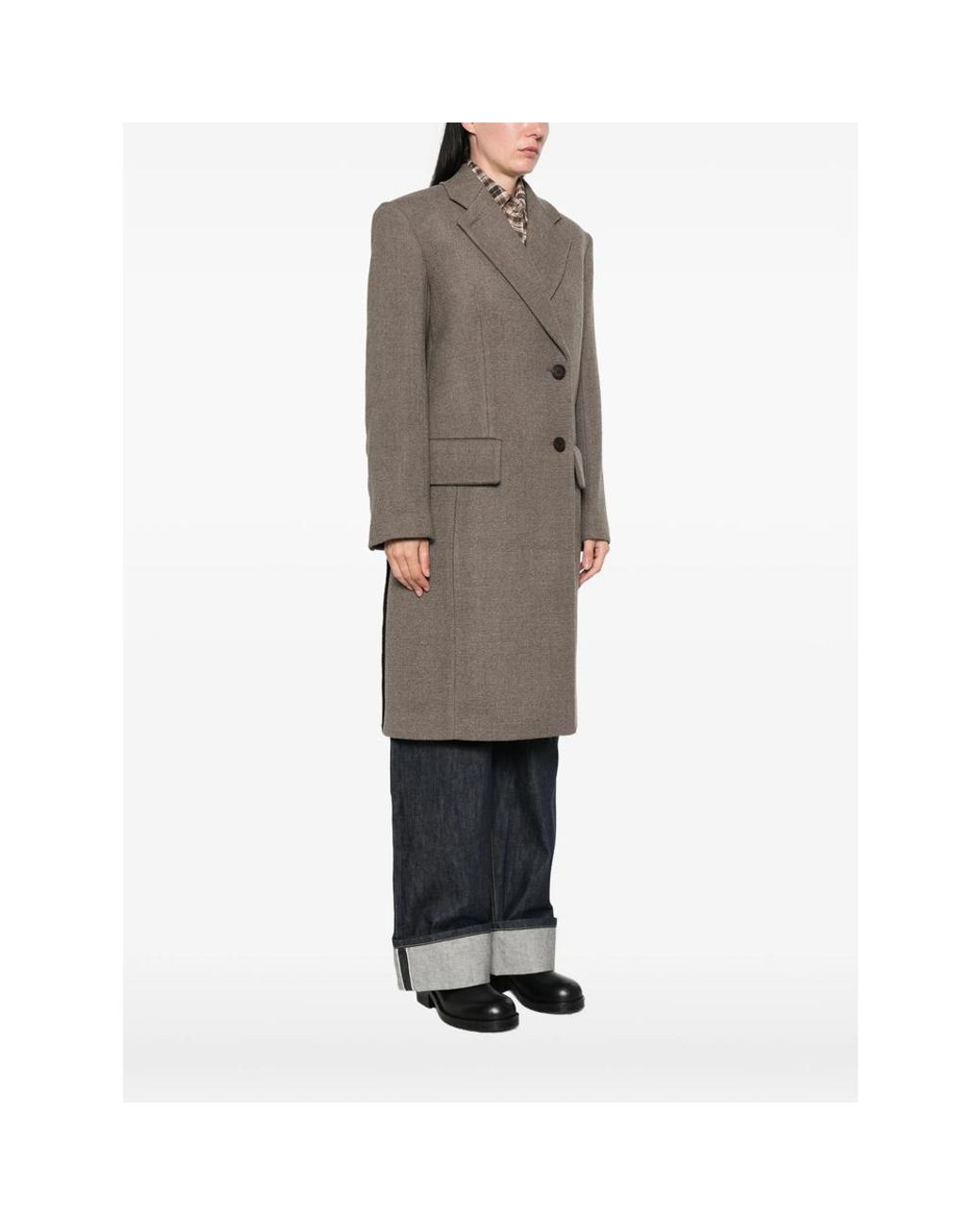 Seafarer Brown Double-Breasted Belted Coat