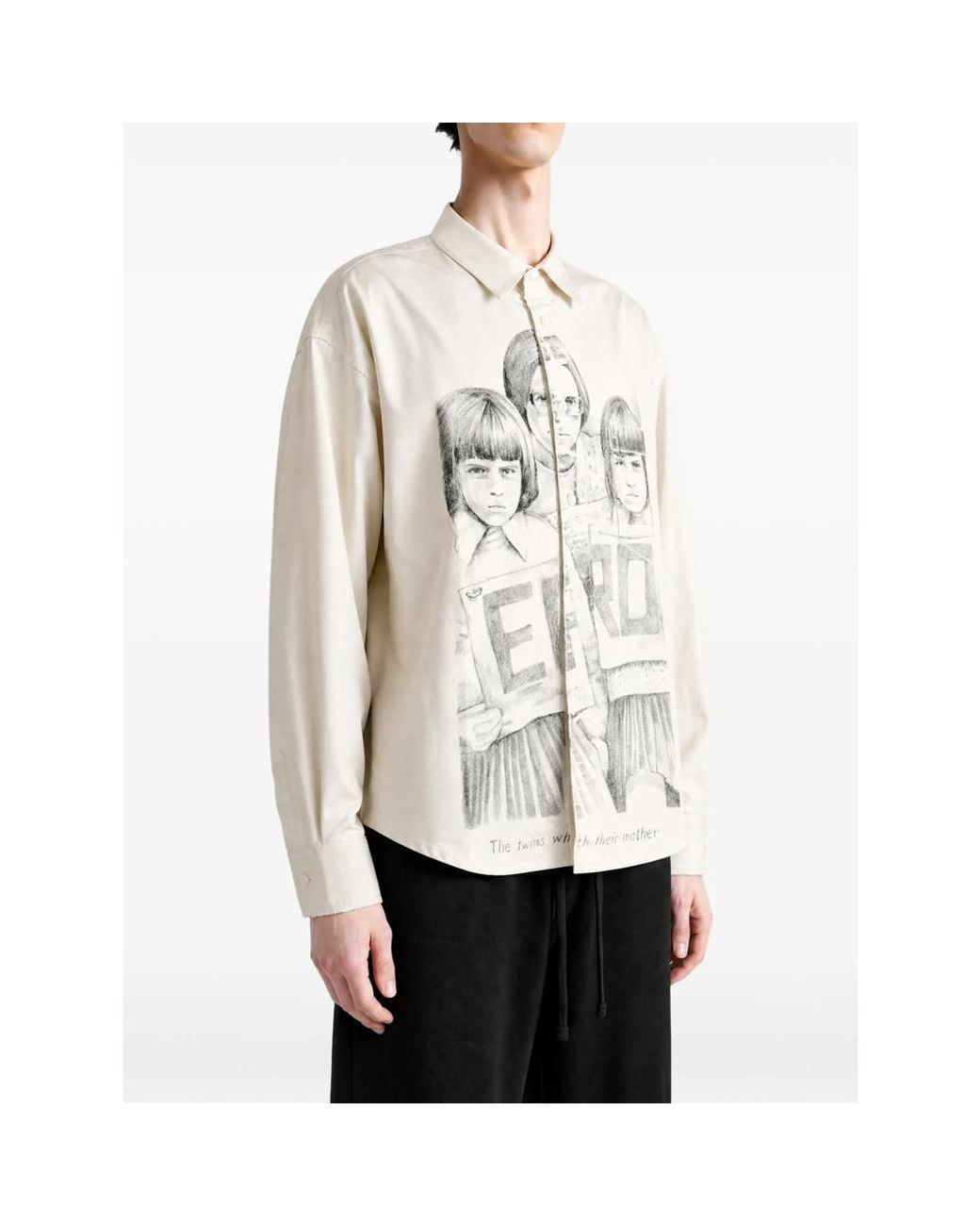 Enfants Riches Deprimes White Everyday Graphic-Print Button-Down Shirt for men