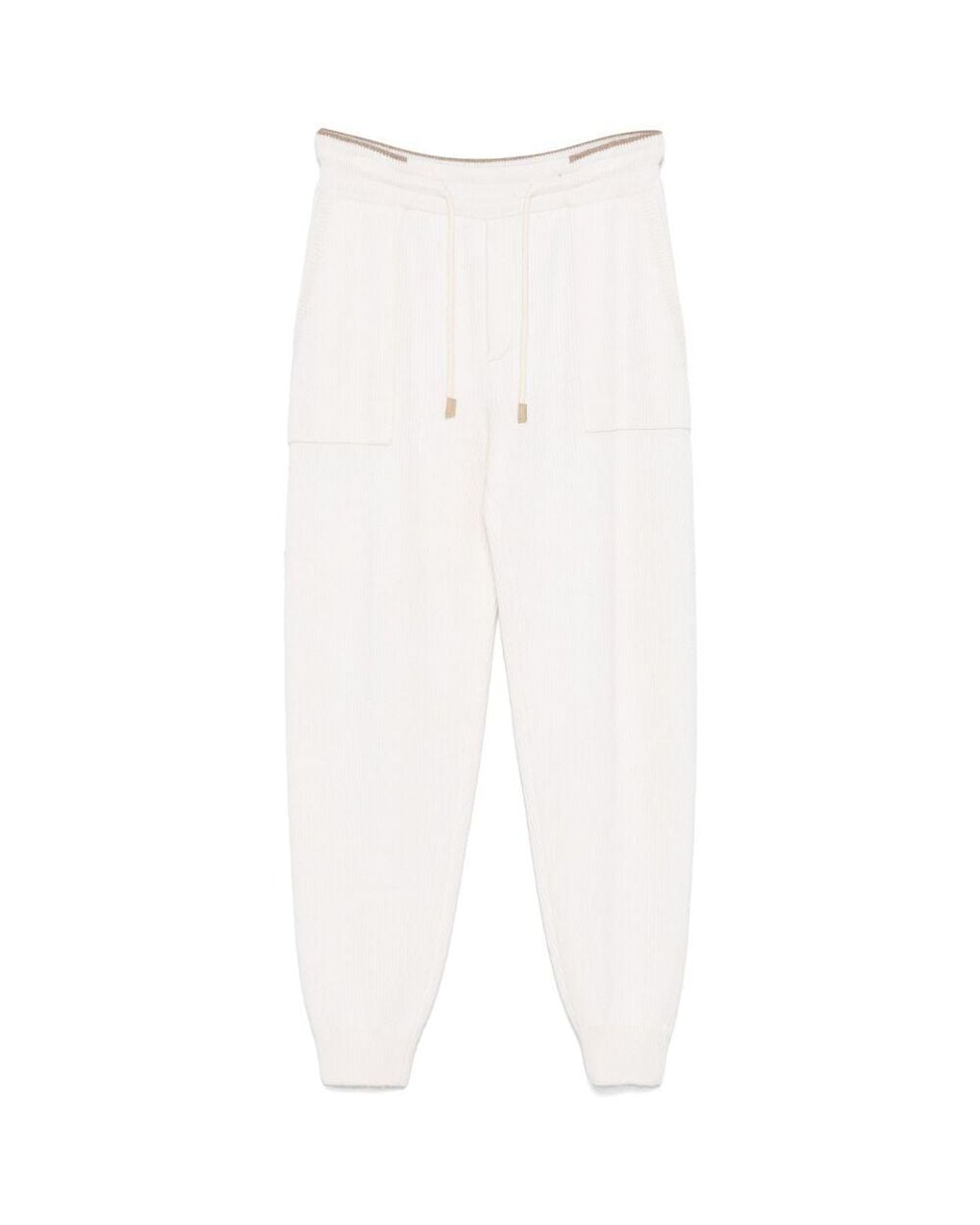 Eraldo White Knitted Trousers for men