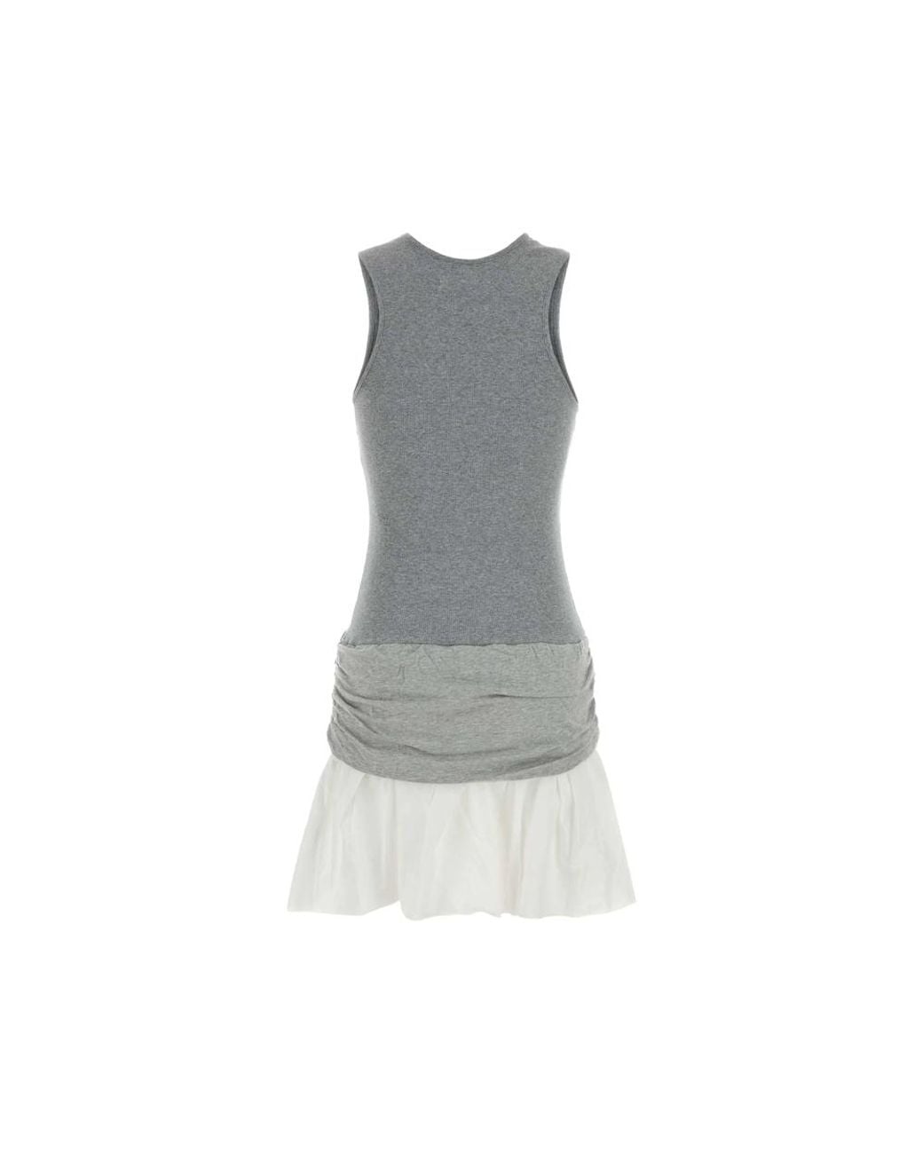 GIMAGUAS Gray Chico Ruched Layered Mini Dress