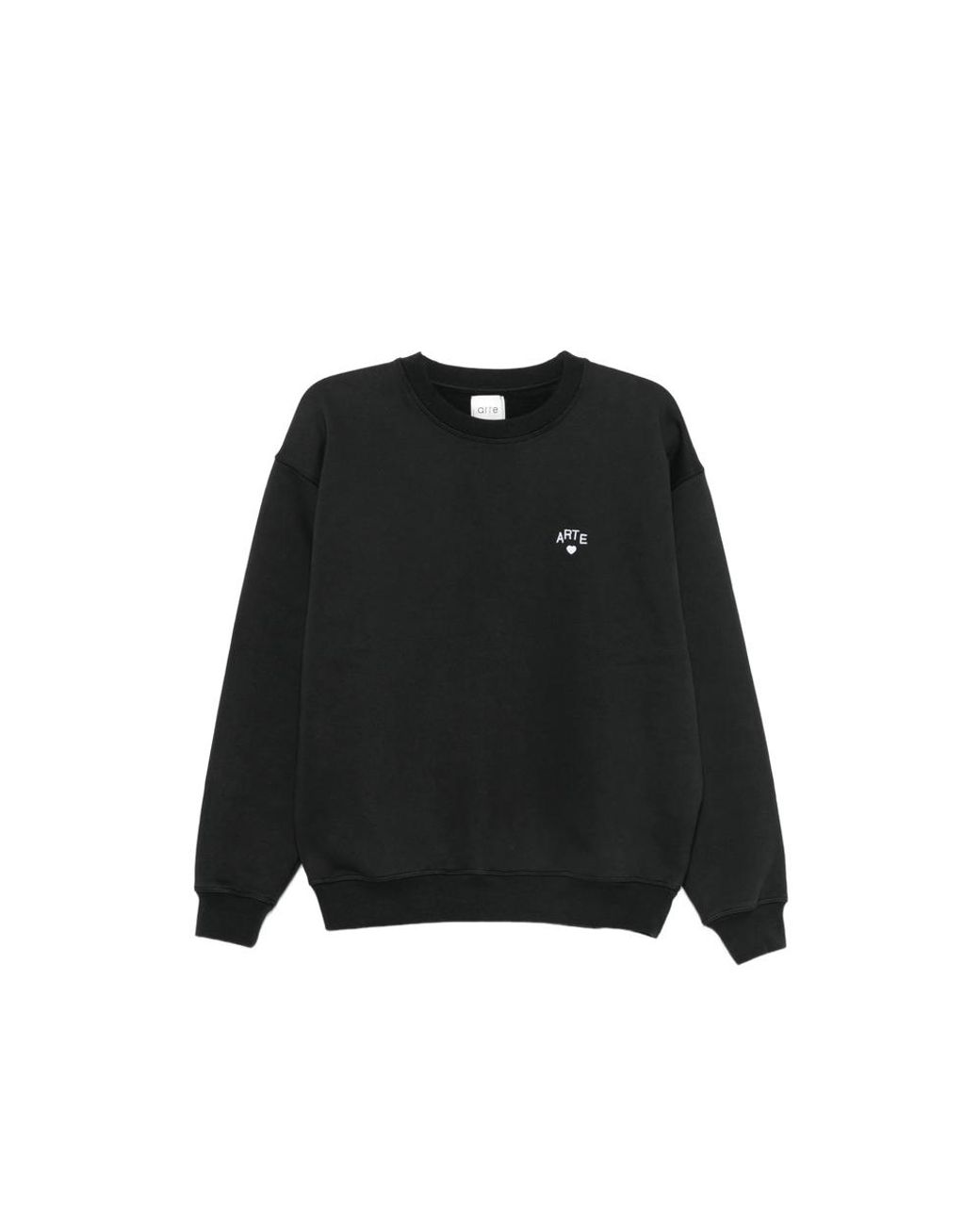 Arte' Black Logo-Embroidered Sweatshirt for men