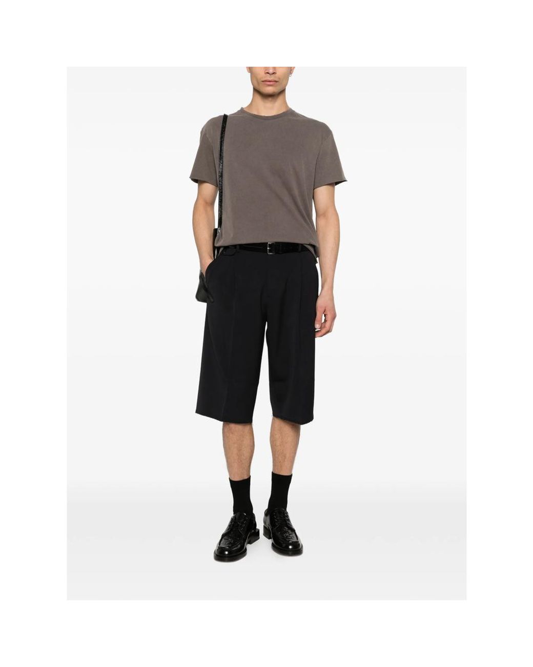 TONYWACK Gray Faded Raw T-Shirt for men