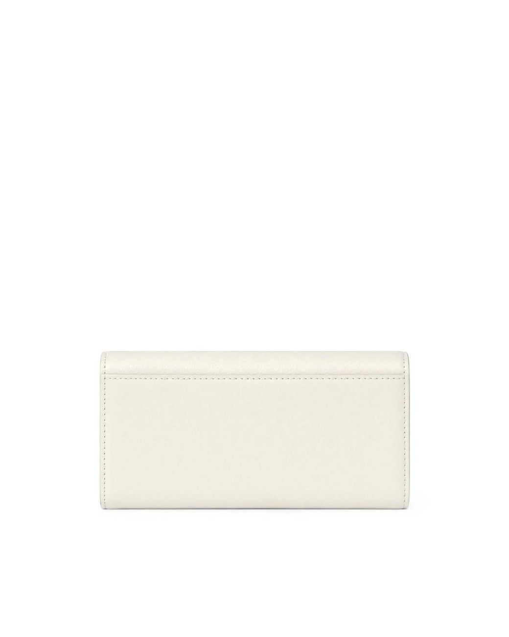 Fendi Natural Ff Logo Continental Leather Chain Wallet