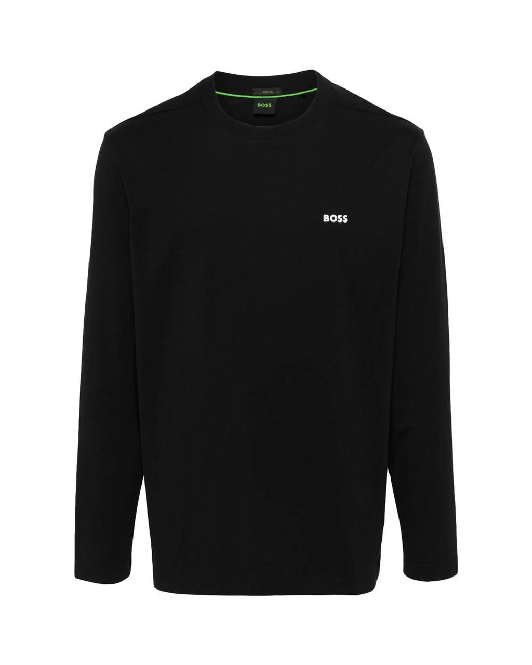 Boss Black Rubberised-Logo Long-Sleeve T-Shirt for men