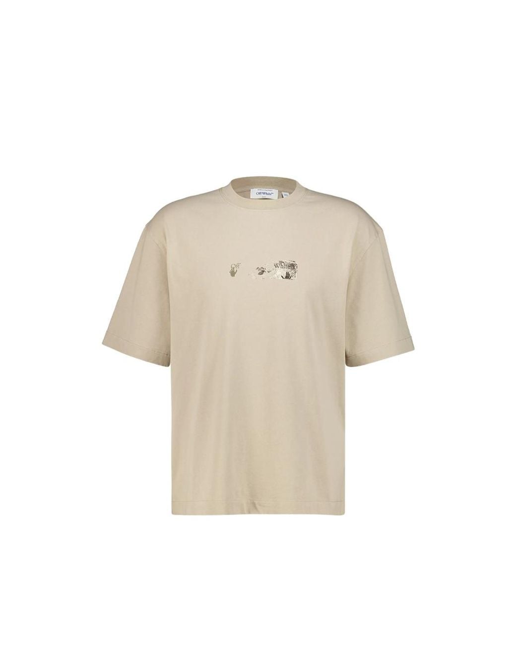 Off-White c/o Virgil Abloh Natural Off- Arrows-Print Cotton T-Shirt for men