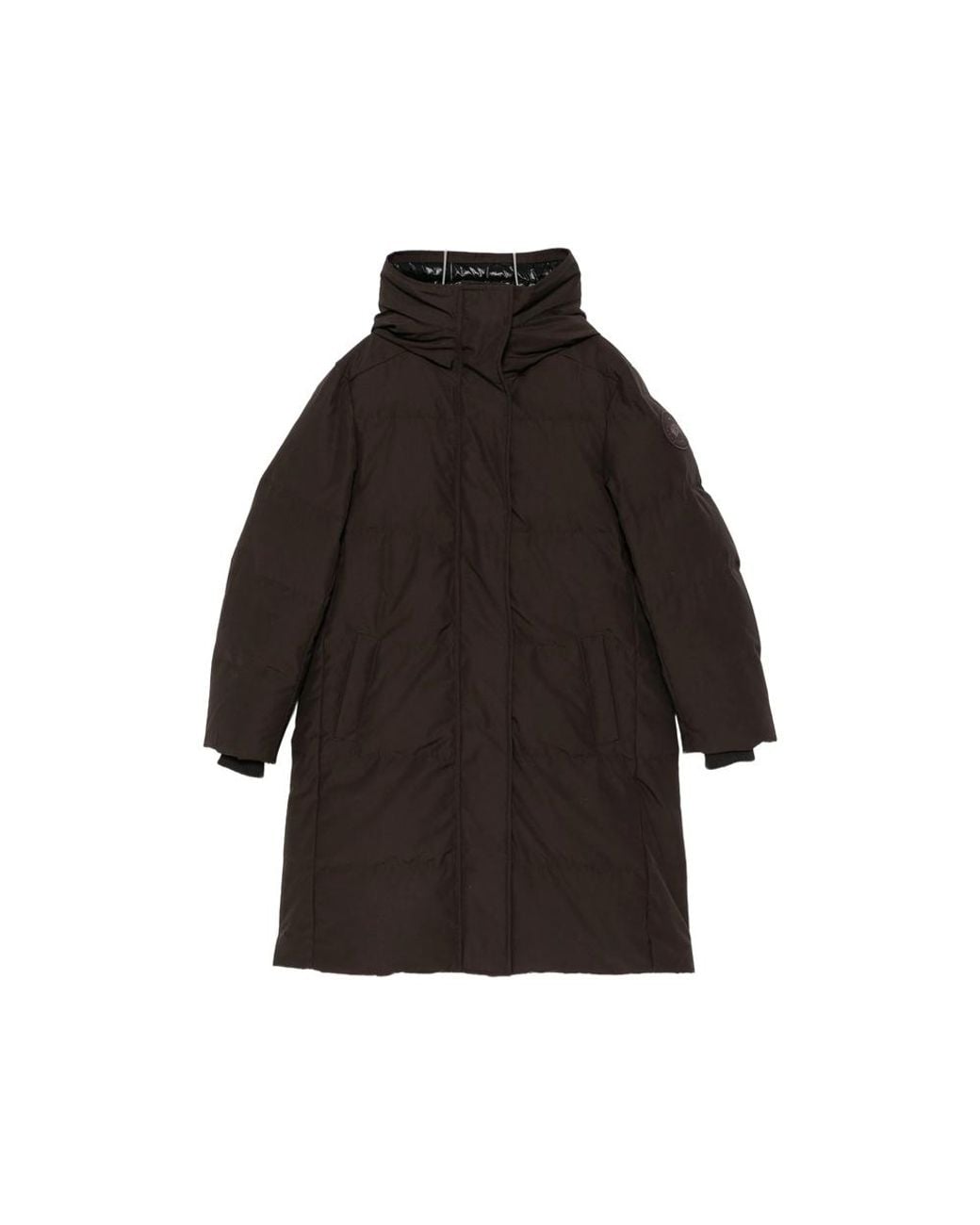 Canada Goose Black Louise Quilted Hooded Coat