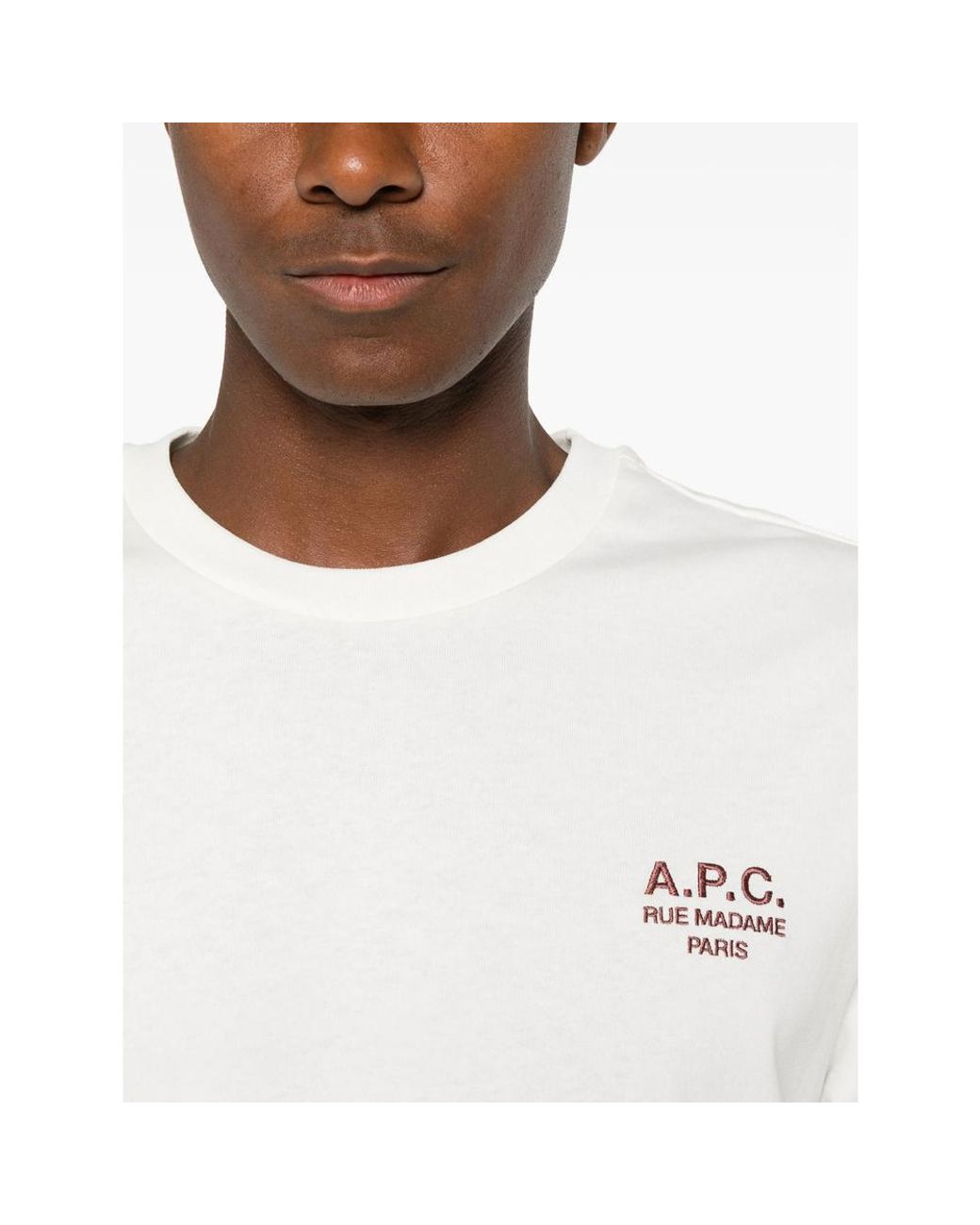 A.P.C. White Neutrals T-Shirts & Vests for men