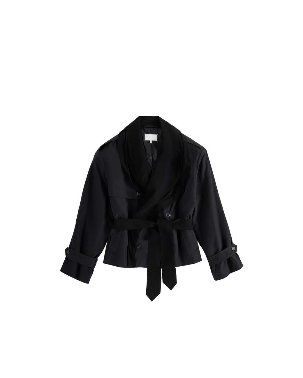 Maison Margiela Black Fusion Jersey Trench Coat