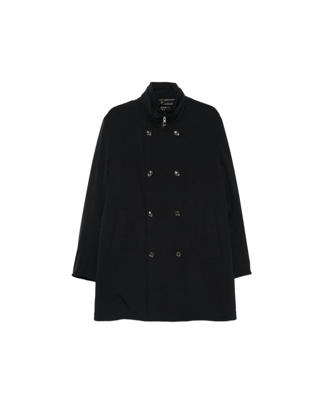 Montecore Black Double-Breasted Coat for men
