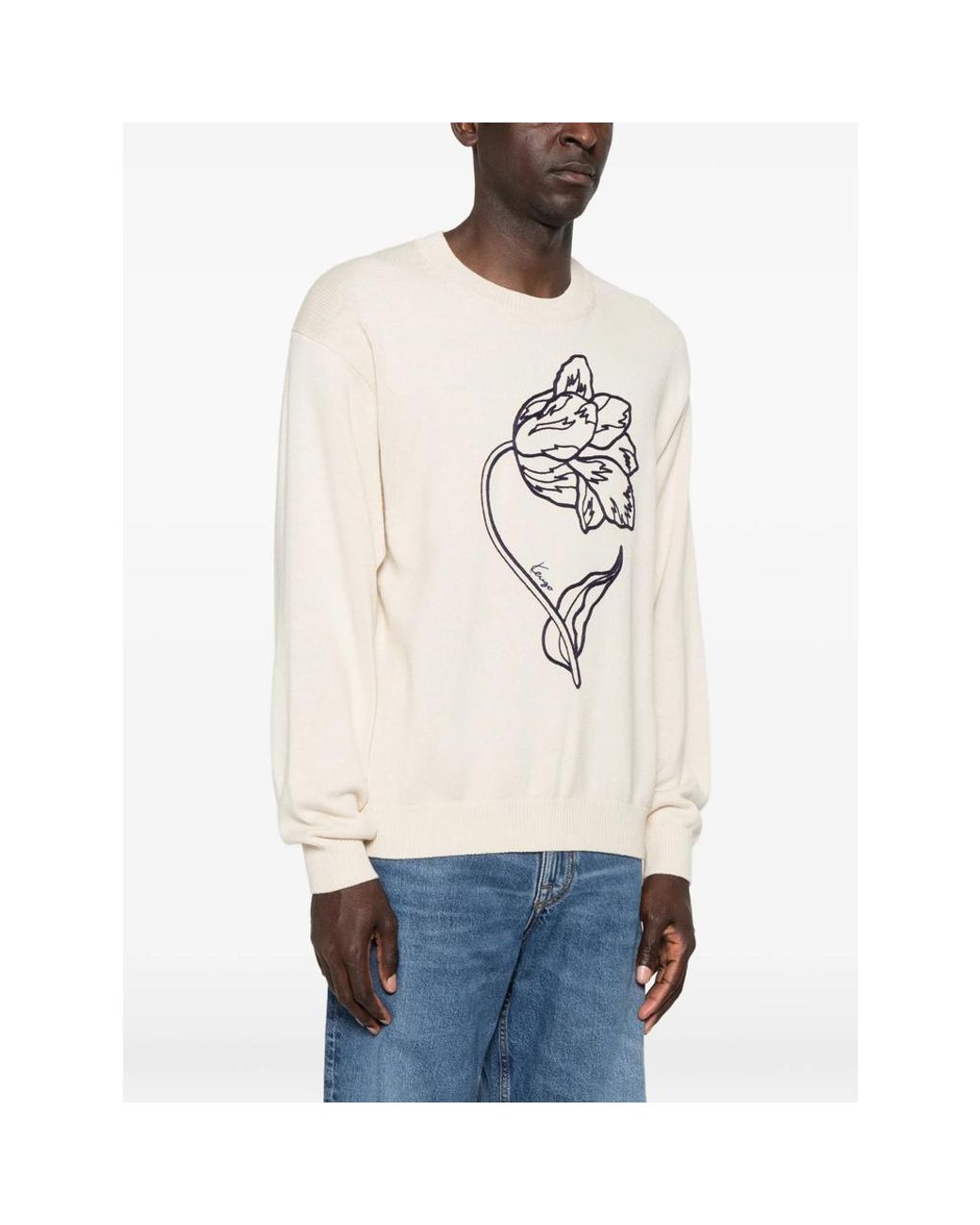 KENZO White Neutrals Sweaters & Knitwear for men